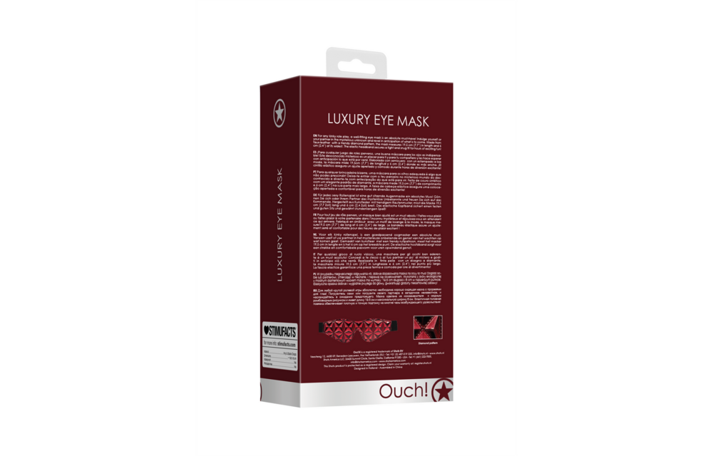 Oogmasker Kunstleer Rood | Stijlvol & Comfortabel Kinky