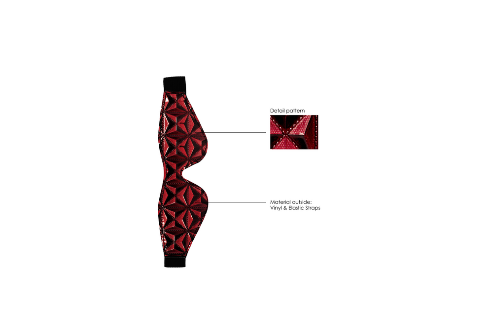 Oogmasker Kunstleer Rood | Stijlvol & Comfortabel Kinky