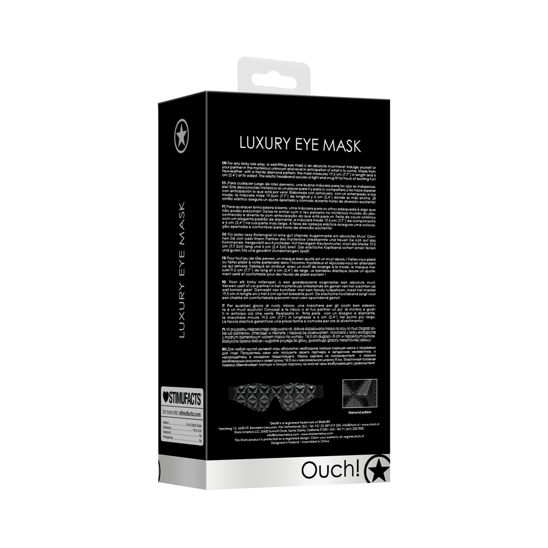 Stijlvol Oogmasker Kunstleer - Spanning & Sensatie 19,5 Cm