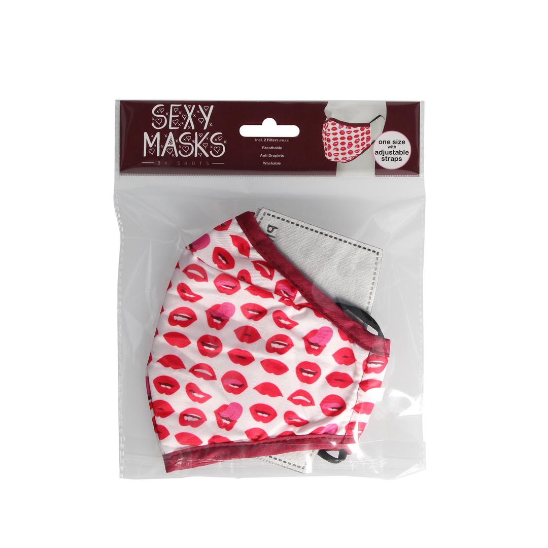 Lip Mask Cotton Red | Stylish & Comfortable Face Mask