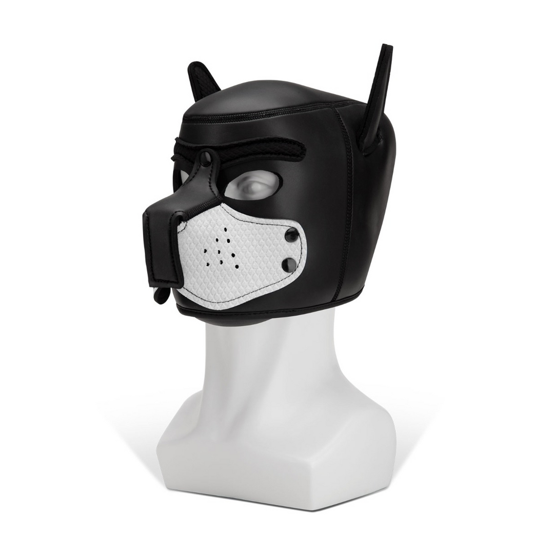Puppy Muzzle White Neoprene - Comfort & Style for K9 Fans
