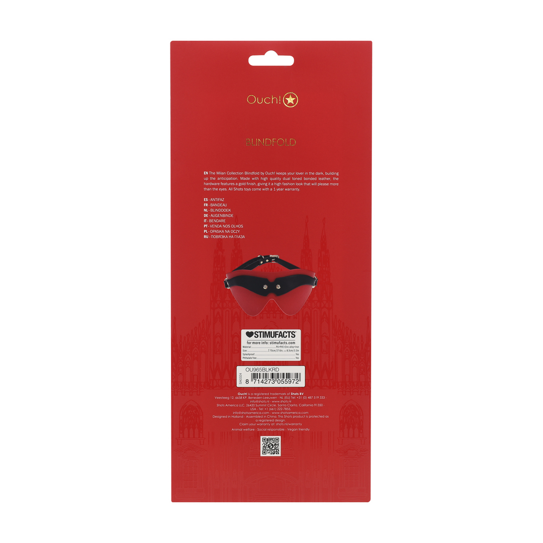 Milan Collection Blindfold Black/Red | Luxury & Excitement