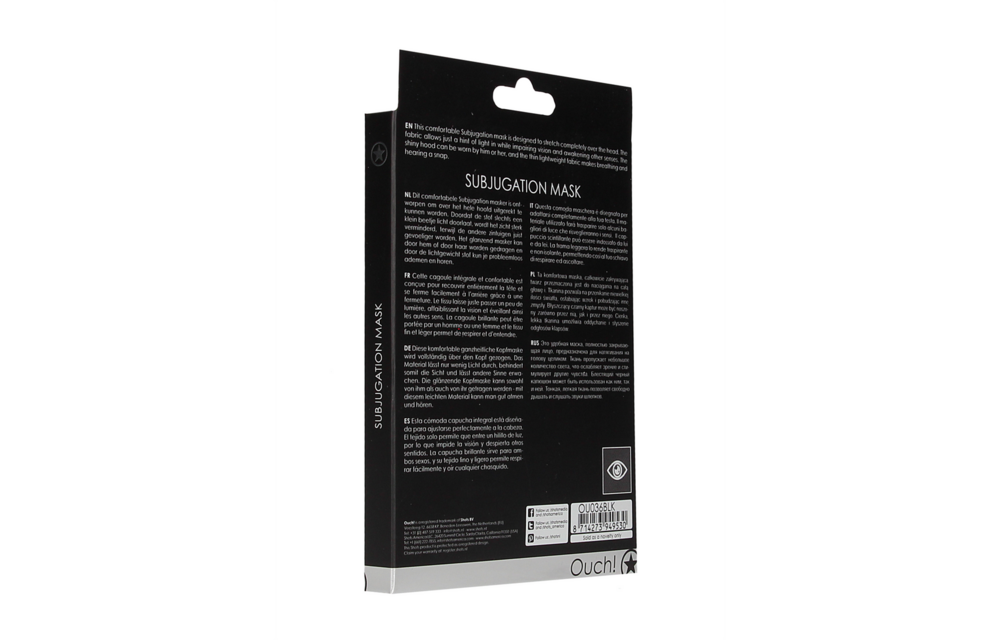 Subjugatie Masker Zwart | Comfortabel Onderdrukkingsmasker