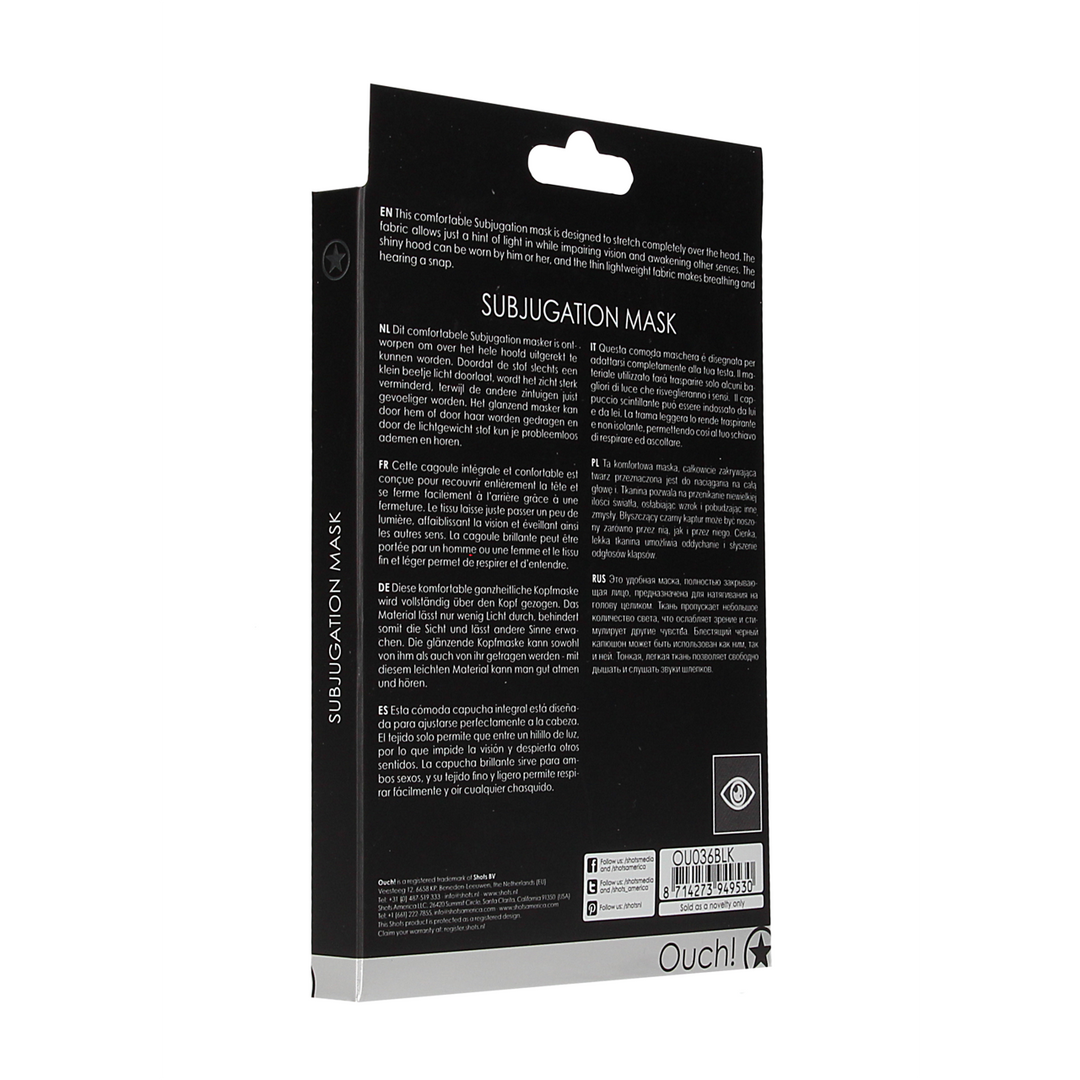Subjugation Mask Black | Comfortable Suppression Mask