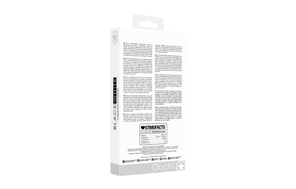 Submissie Masker Zwart | Comfortabel & Stijlvol Accessoire