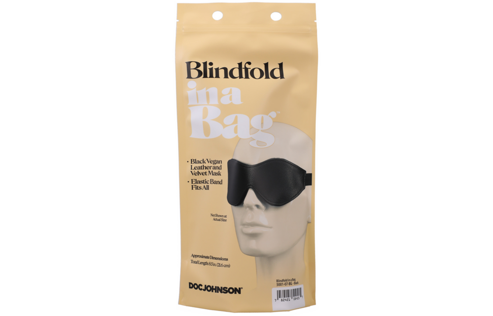 Blinddoek Vegan Leer Zwart | Stijlvol & Comfortabel Maskers