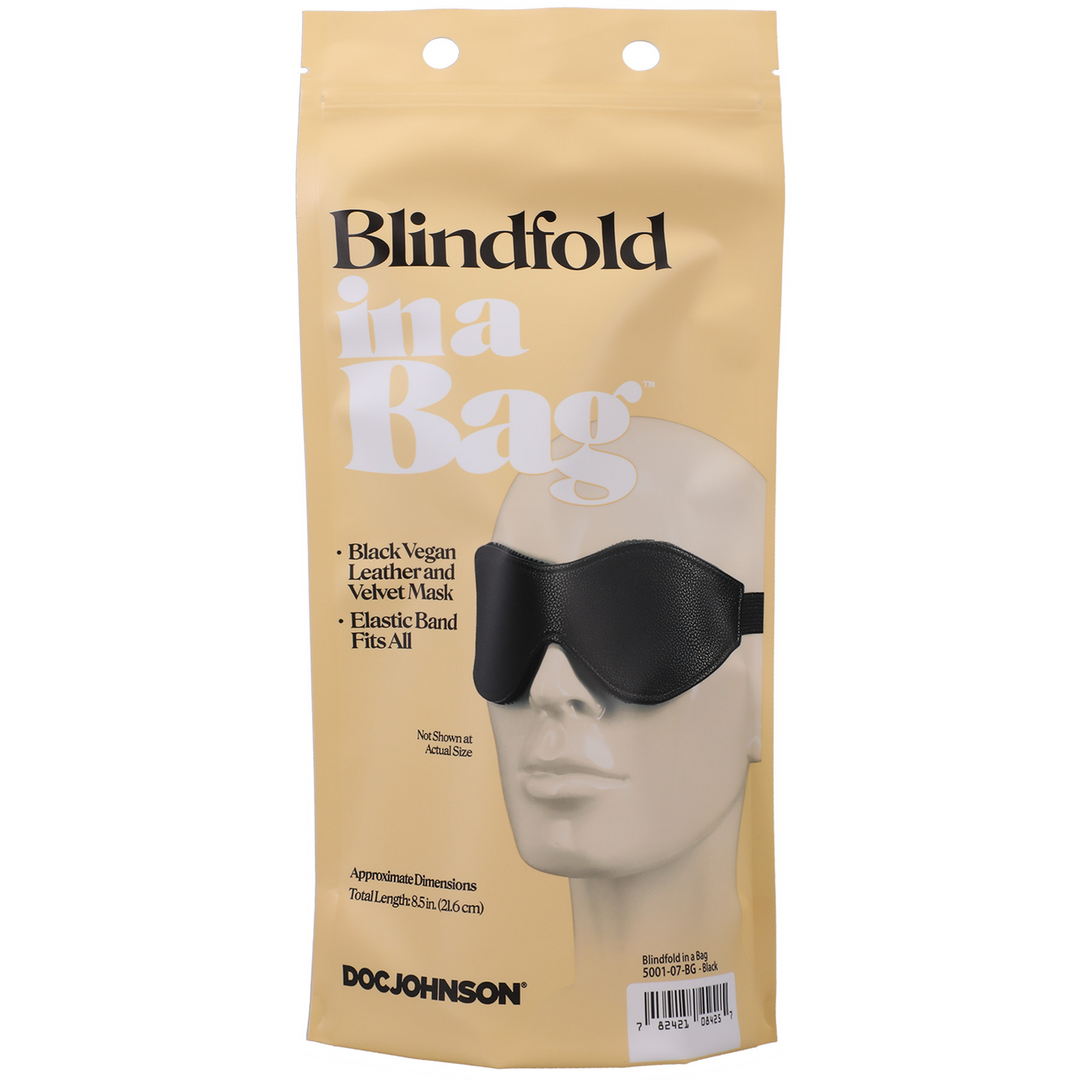 Blinddoek Vegan Leer Zwart | Stijlvol & Comfortabel Maskers