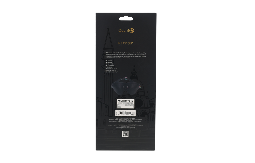 Venice Collection Eye Mask Black | Luxurious & Stylish Blindfold