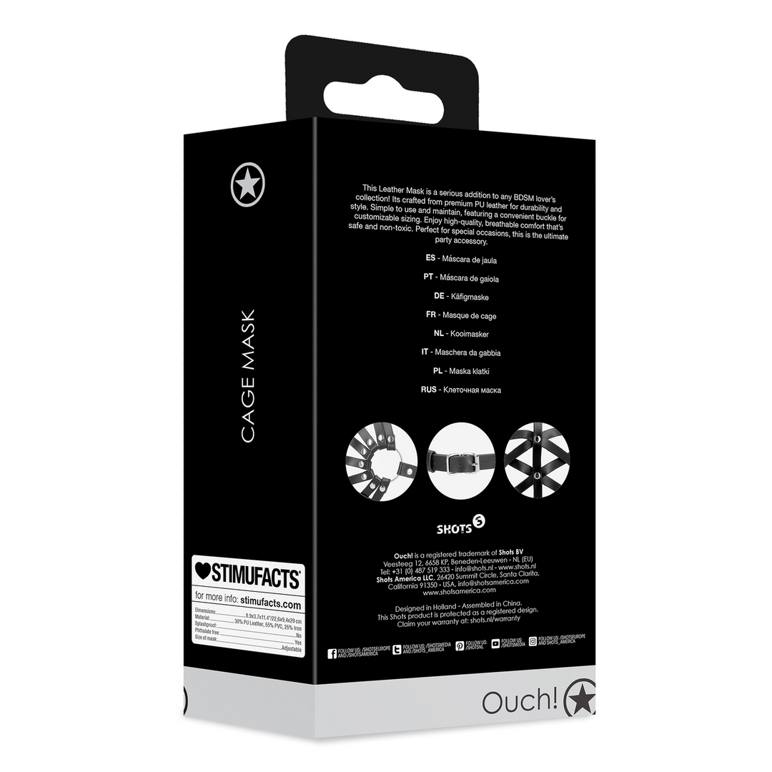 Kooi-Masker Zwart | Stijlvol, Comfortabel & Duurzaam Bdsm