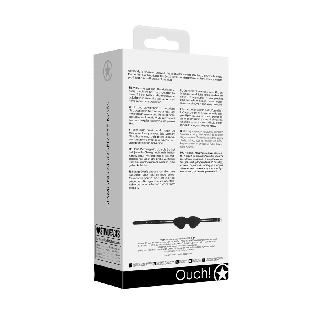 Diamond Studded Eye Mask | Kinky & Adjustable | Ouch!