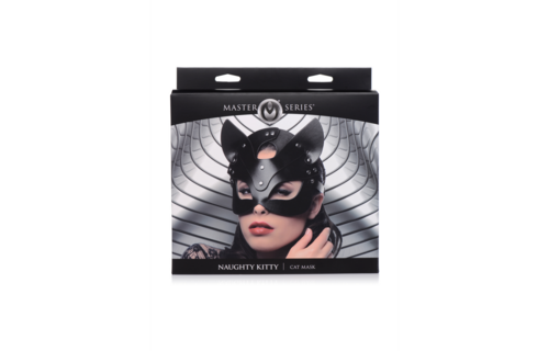Naughty Kitty Kattenmasker - Speels & Verleidelijk Zwart Pu-Leer