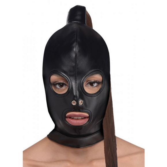 Bondage Mask Ponytail – Stylish Soft Leather & Sensation