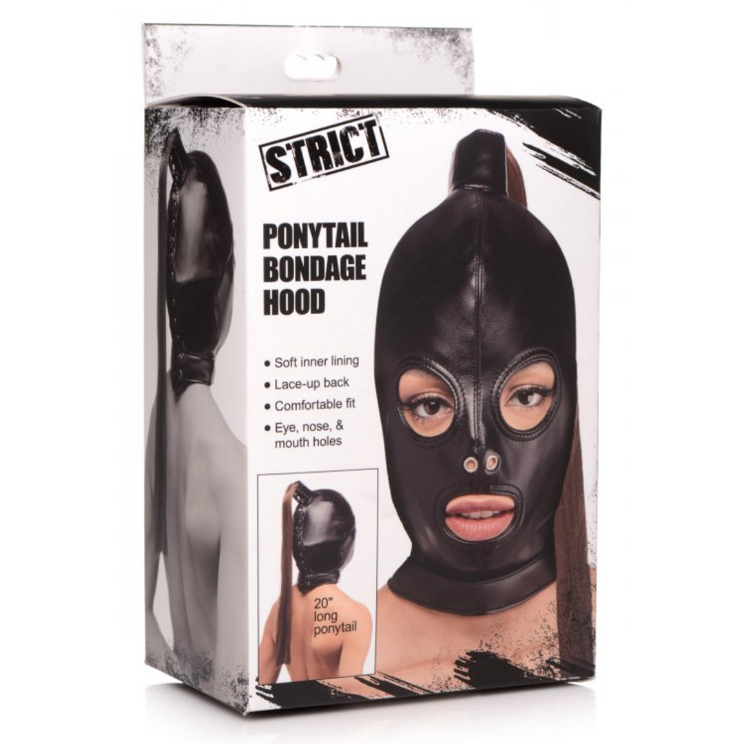 Bondage Mask Ponytail – Stylish Soft Leather & Sensation
