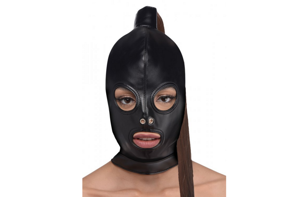 Bondage-Maske Ponytail – Stilvolles weiches Leder & Sensation
