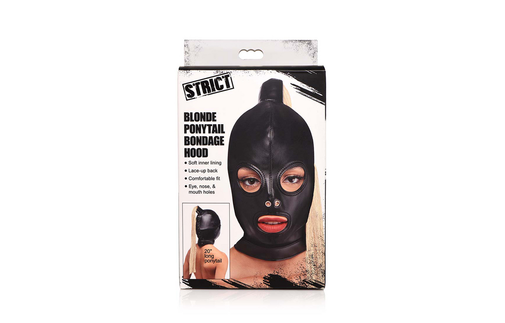 Bondagemasker Met Blonde Paardenstaart - Mysterieuze Stijl