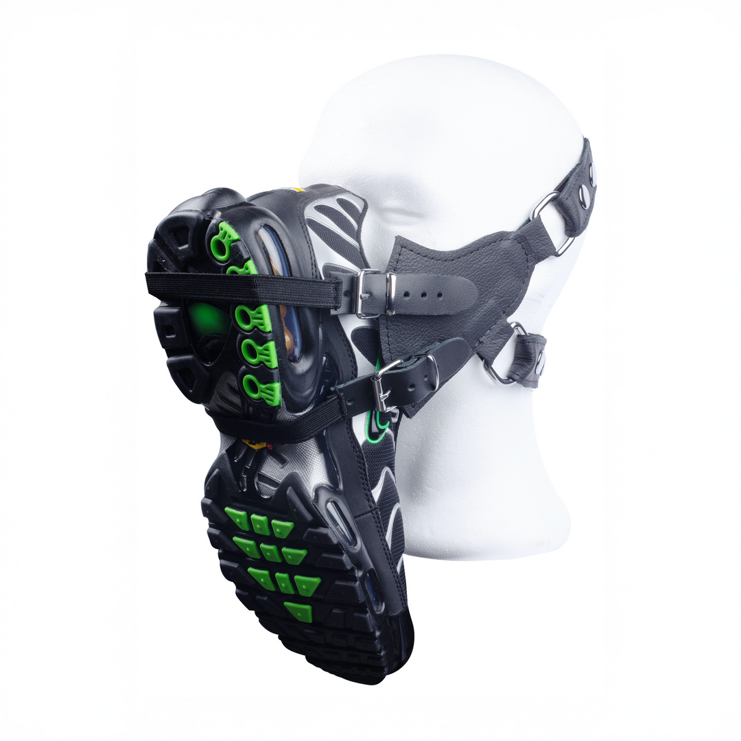 Sniff My Sneaker Leren Masker Zwart – Stoer & Duurzaam