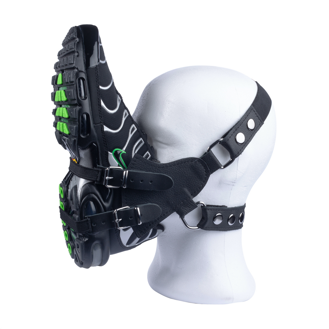 Sniff My Sneaker Leren Masker Zwart – Stoer & Duurzaam