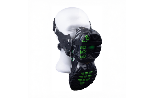 Sniff My Sneaker - Leren Masker - Zwart