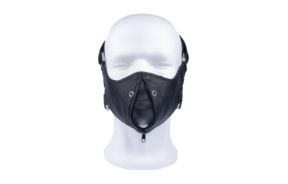 Leather Black Mask With Zipper | Stylish & Practical