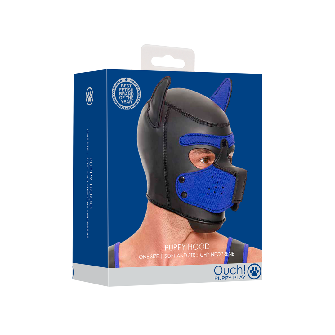 Neoprene Puppy Mask Blue – Comfortable & Stylish Puppy Hood