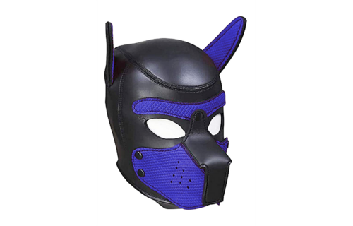Neoprene Puppy Mask Blue – Comfortable & Stylish Puppy Hood