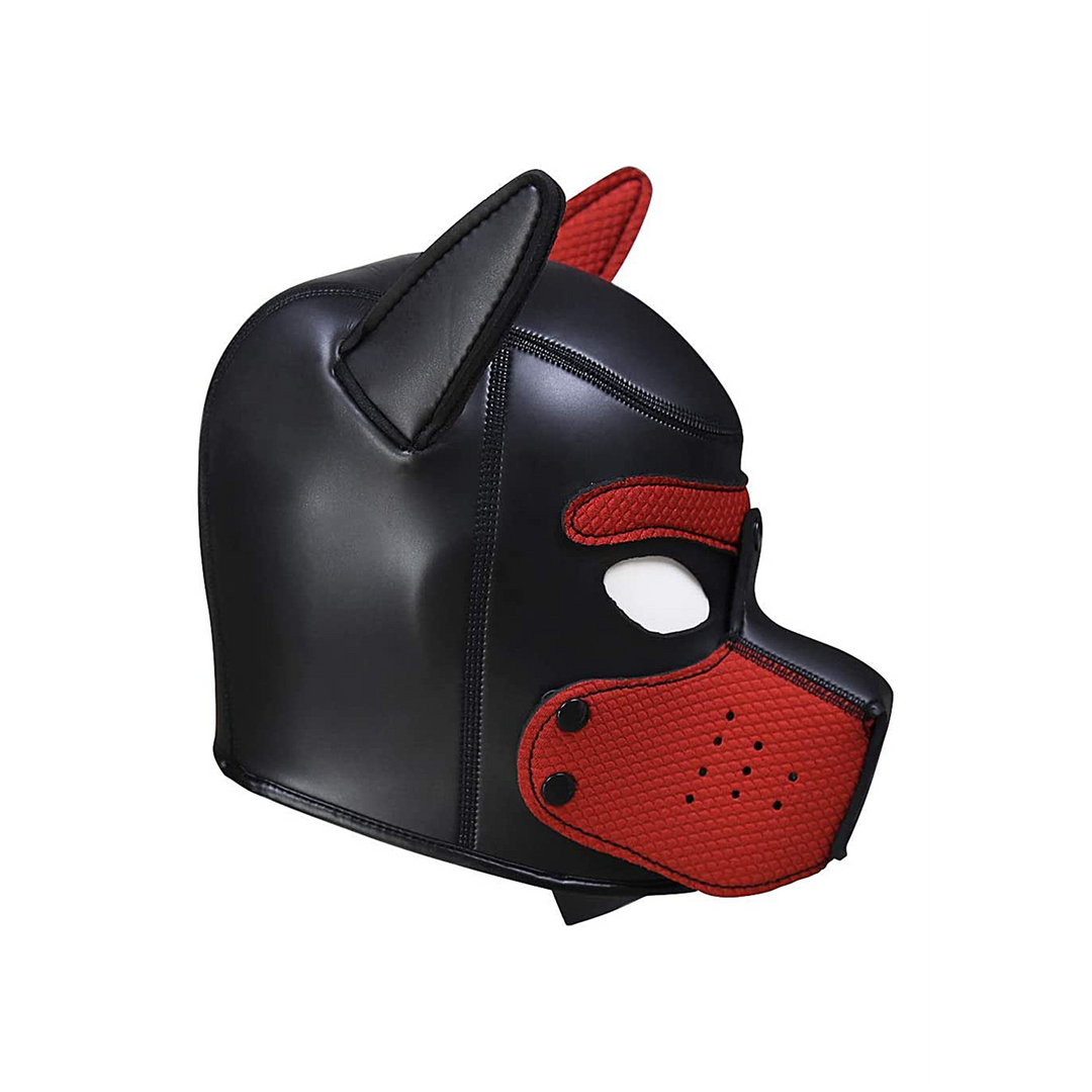 Neopren-Welpenmaske Rot – Komfort & Kontrolle Ouch!