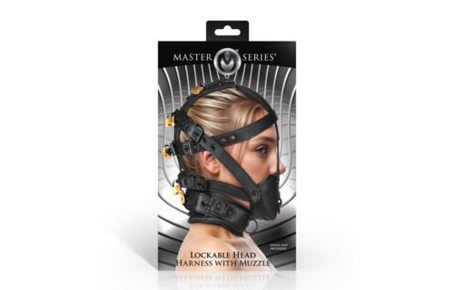 Adjustable Black Head Harness With Muzzle | Comfort & Style