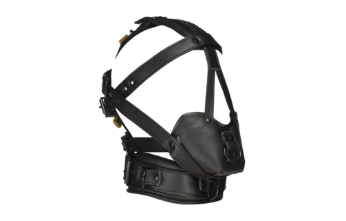 Adjustable Black Head Harness With Muzzle | Comfort & Style
