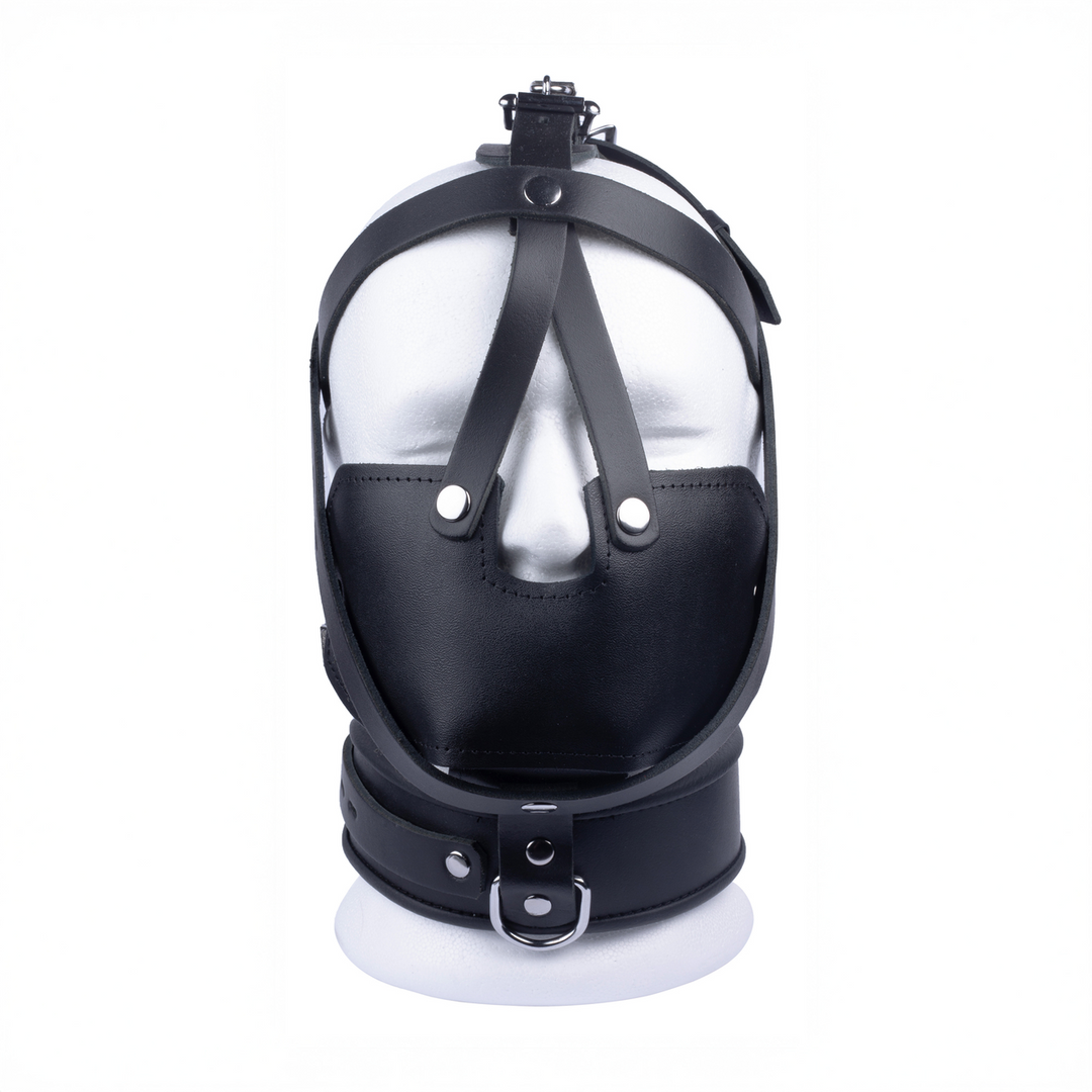 Stylish Black Leather Mask | Sturdy & European Craftsmanship