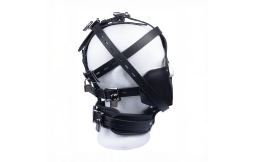 Stylish Black Leather Mask | Sturdy & European Craftsmanship