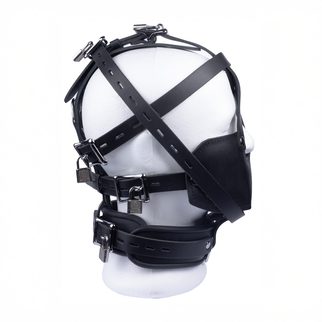 Stylish Black Leather Mask | Sturdy & European Craftsmanship
