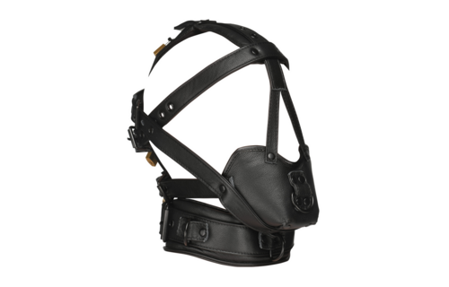 Leather Head Harness with Muzzle Black – Stylish & Comfortable
