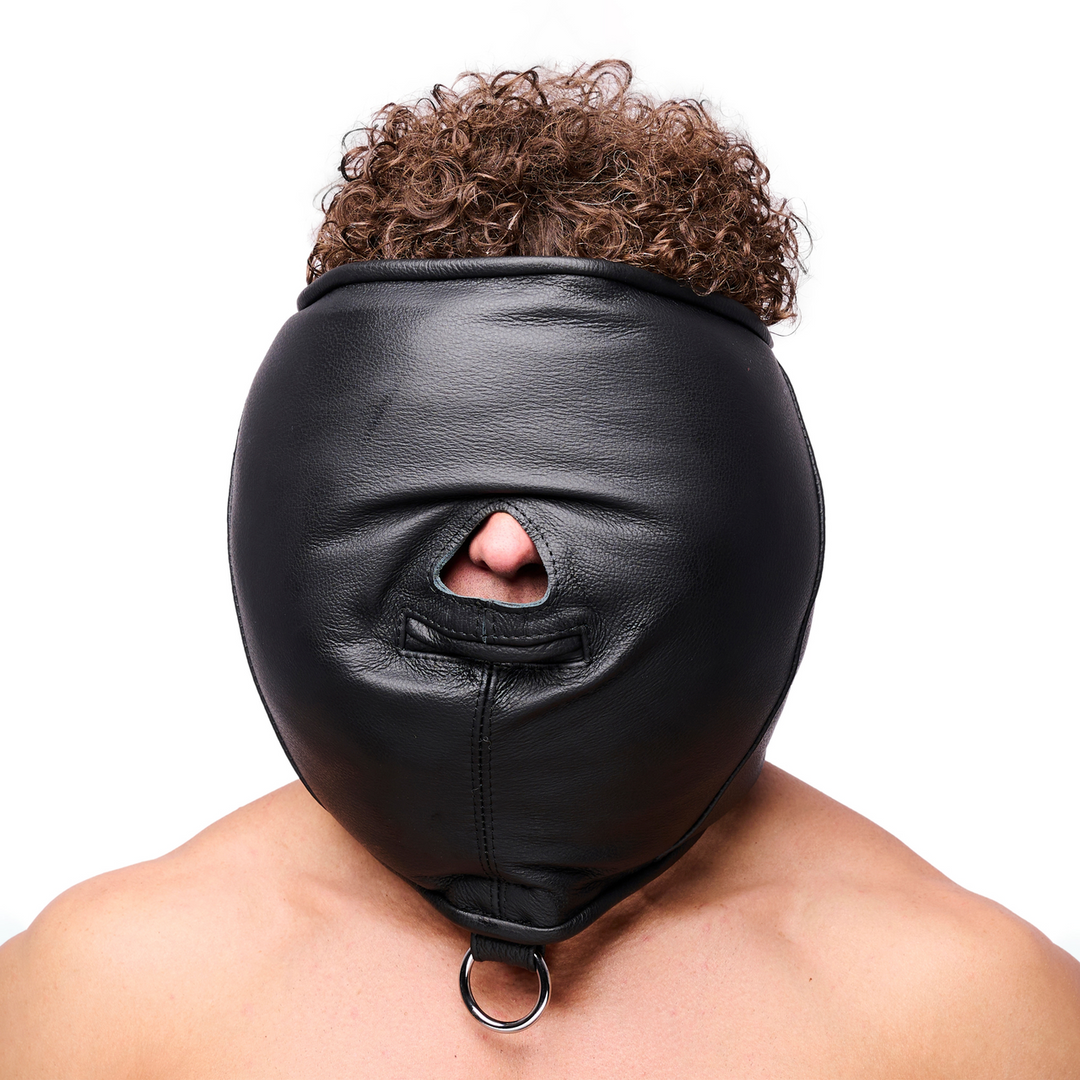 Padded Leather Sensory Hood Black – Stylish & Durable