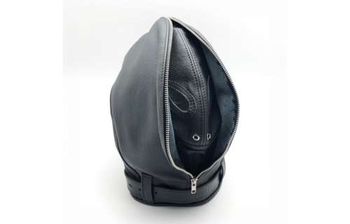 Sensory Leather Balaclava Black | Vegetable-Tanned Leather