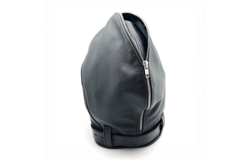 Sensoriale Leren Balaclava - Zwart