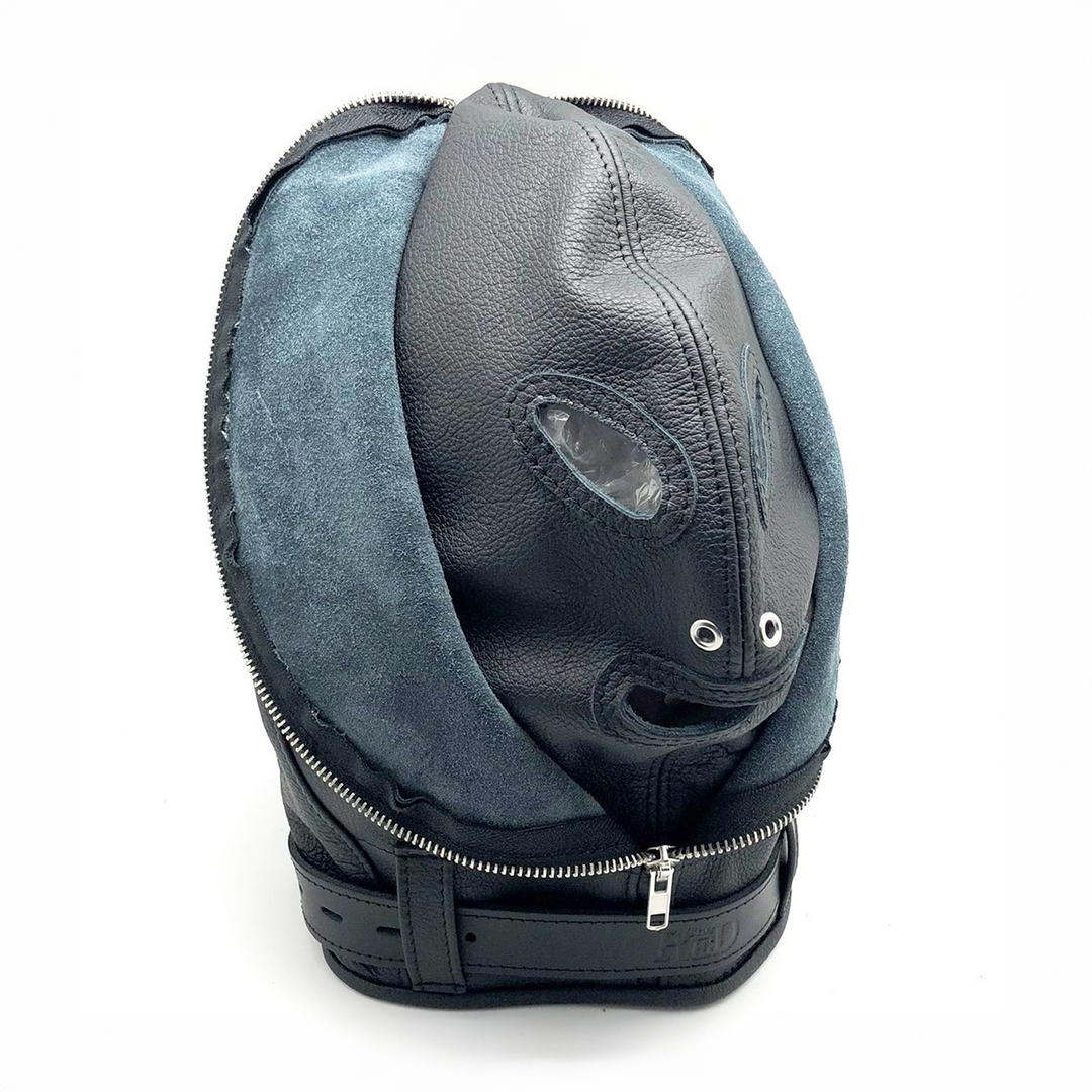 Sensoriale Leren Balaclava - Zwart