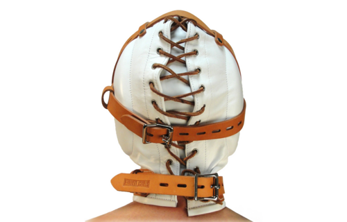 Total Sensory Deprivation Leather Hood M/L White – Xr Brands