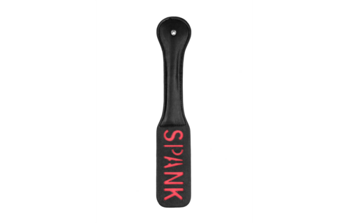 Paddle Spank Black Leather – Tough & Durable With Mirror Text