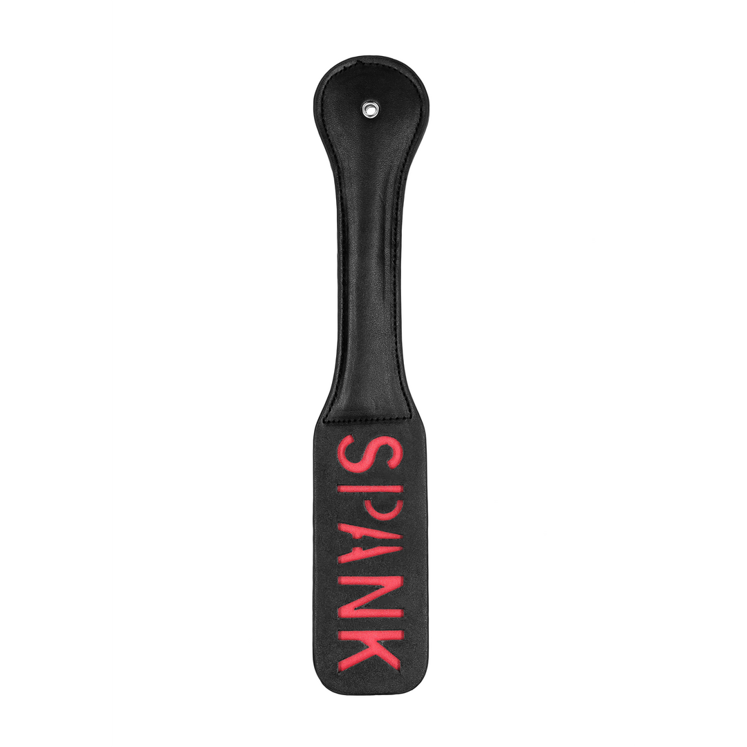 Paddle Spank Schwarzes Leder – Robust & Langlebig Mit Spiegeltext