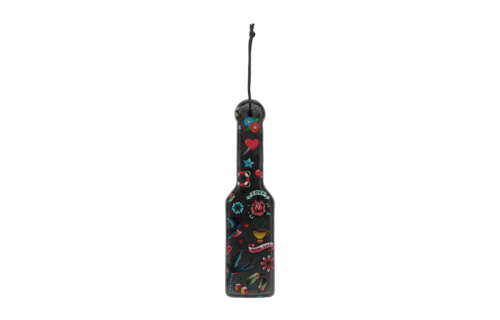 Luxury Leather Printed Paddle for Kinky Play | Ouch! By Shots