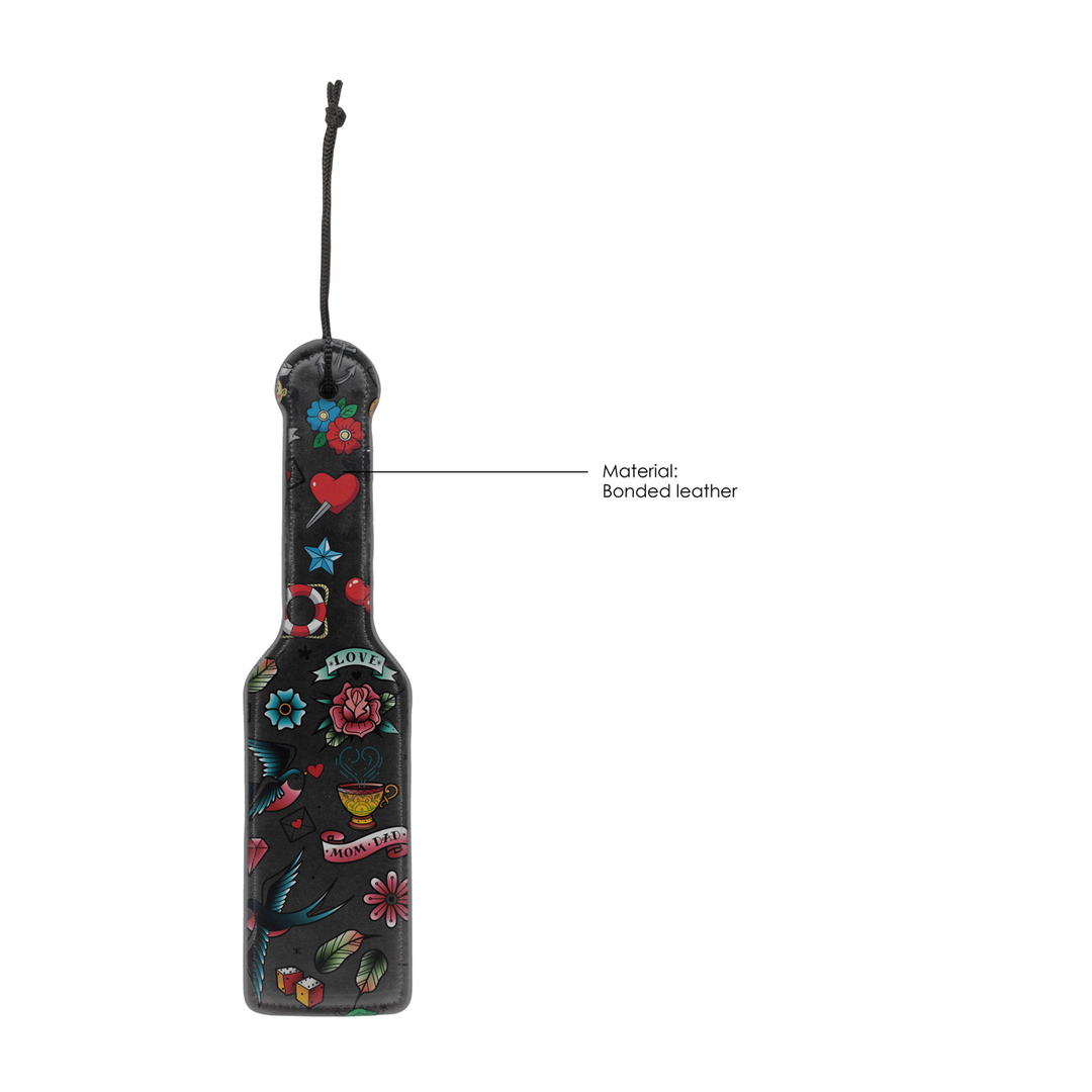 Luxe Leren Geprinte Paddle Voor Kinky Spel | Ouch! By Shots