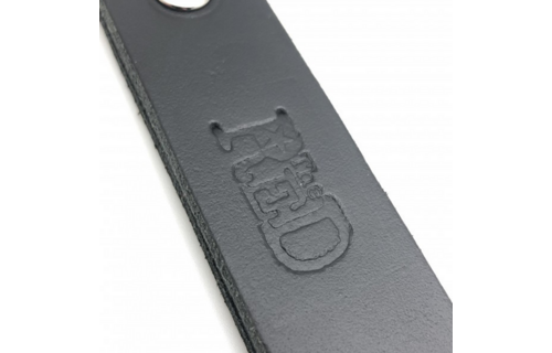 Leather Paddle with 3 Straps - 39,5 cm - Black