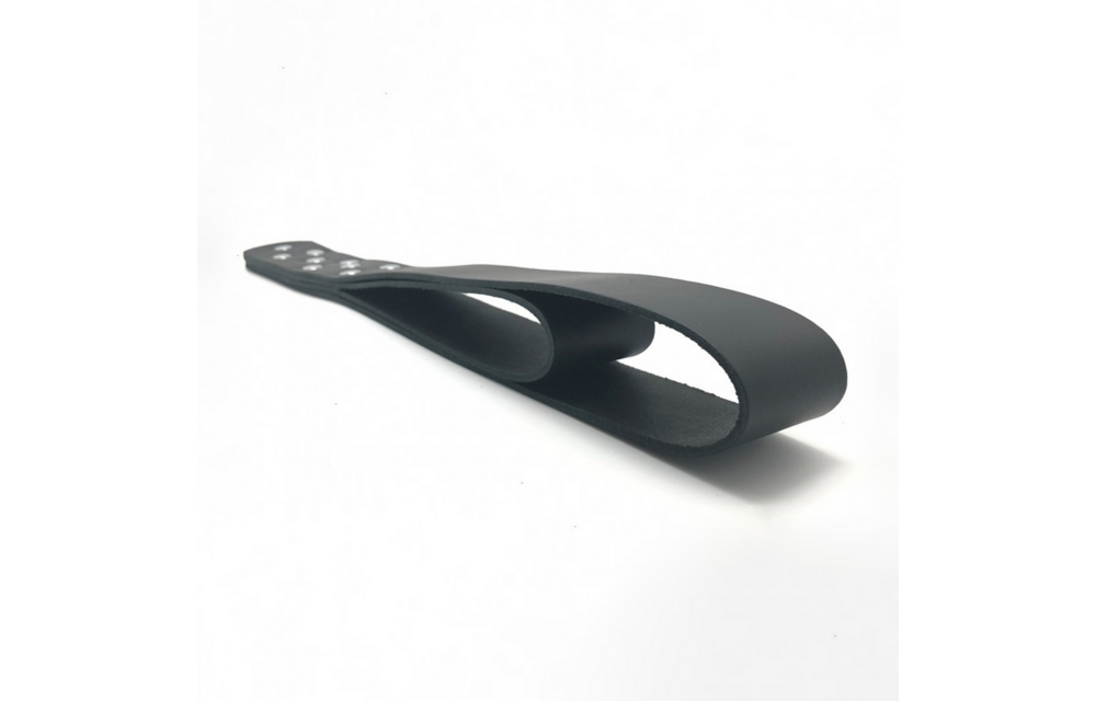 Schwarzes Leder-Doppelpaddel 44,5 cm – Langlebig und stilvoll