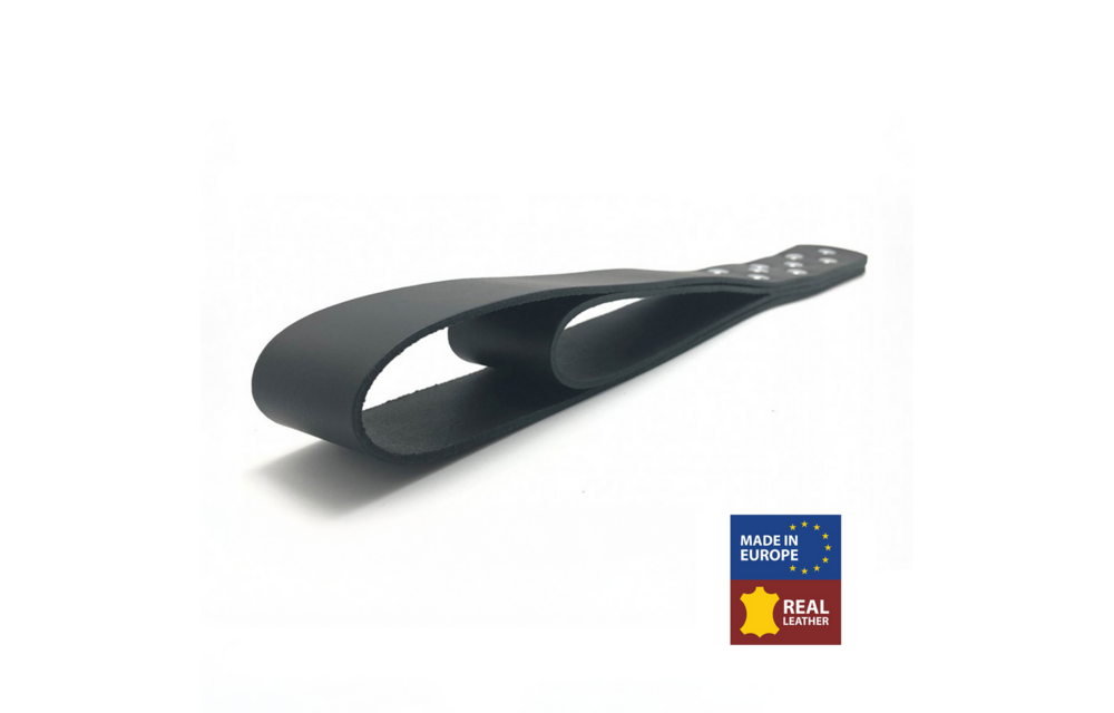 Leder Doppelpaddel - 44,5 cm - Schwarz