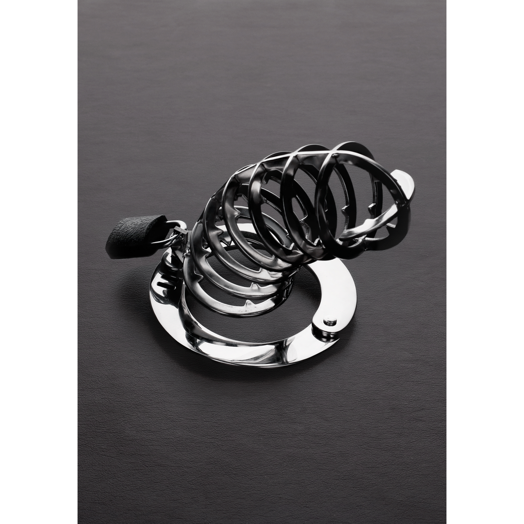Spiked Chastity Cage Steel By Shots – Tough & Safe