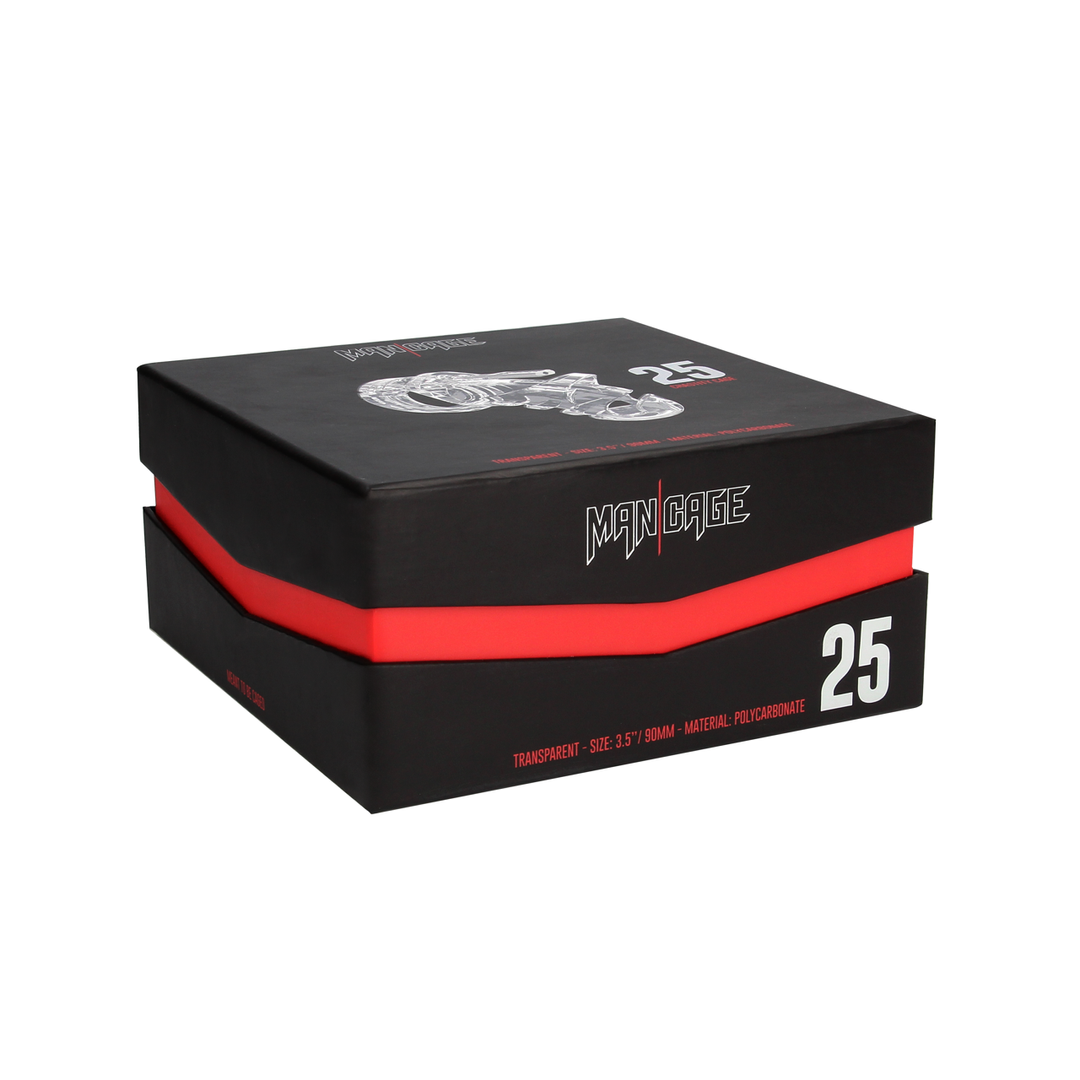 Modell 25 Keuschheitskäfig 9 cm transparent – Langlebig & komfortabel