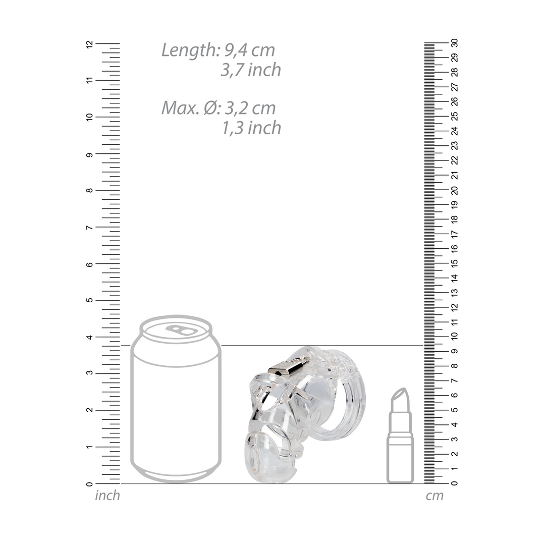 Model 25 Chastity Cage 9 cm Transparent – Durable & Comfortable