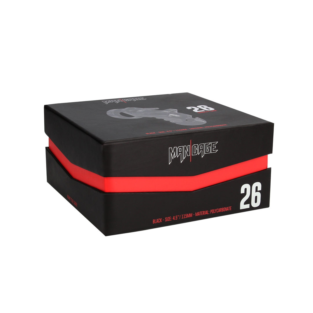 Modell 26 Keuschheitskäfig Schwarz – Langlebig & Leichtes PC