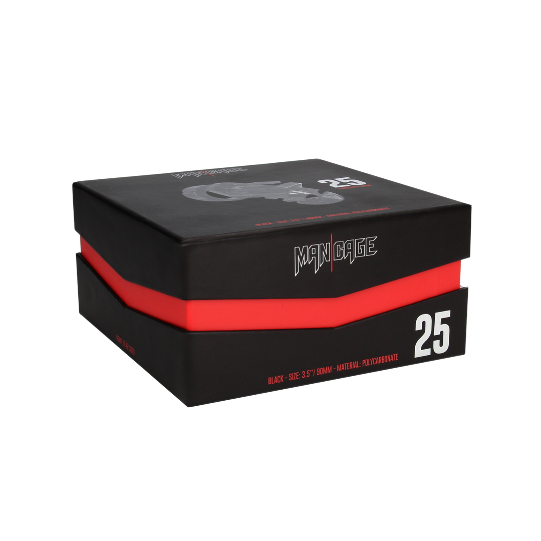 Modell 25 Keuschheitskäfig Schwarz – Komfort & Kontrolle 9 cm