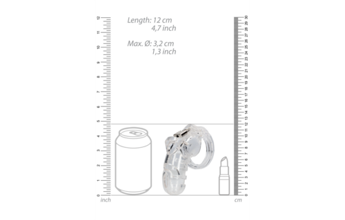 Modell 26 - Keuschheitskäfig - 4,5'' / 11,5 cm - Transparent